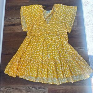 Yellow Polka Dot womensDress